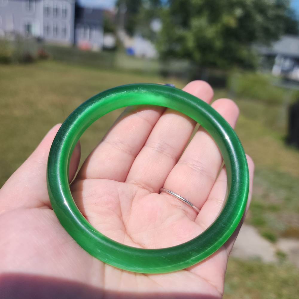 Green Cat Eye Bangle - image 2